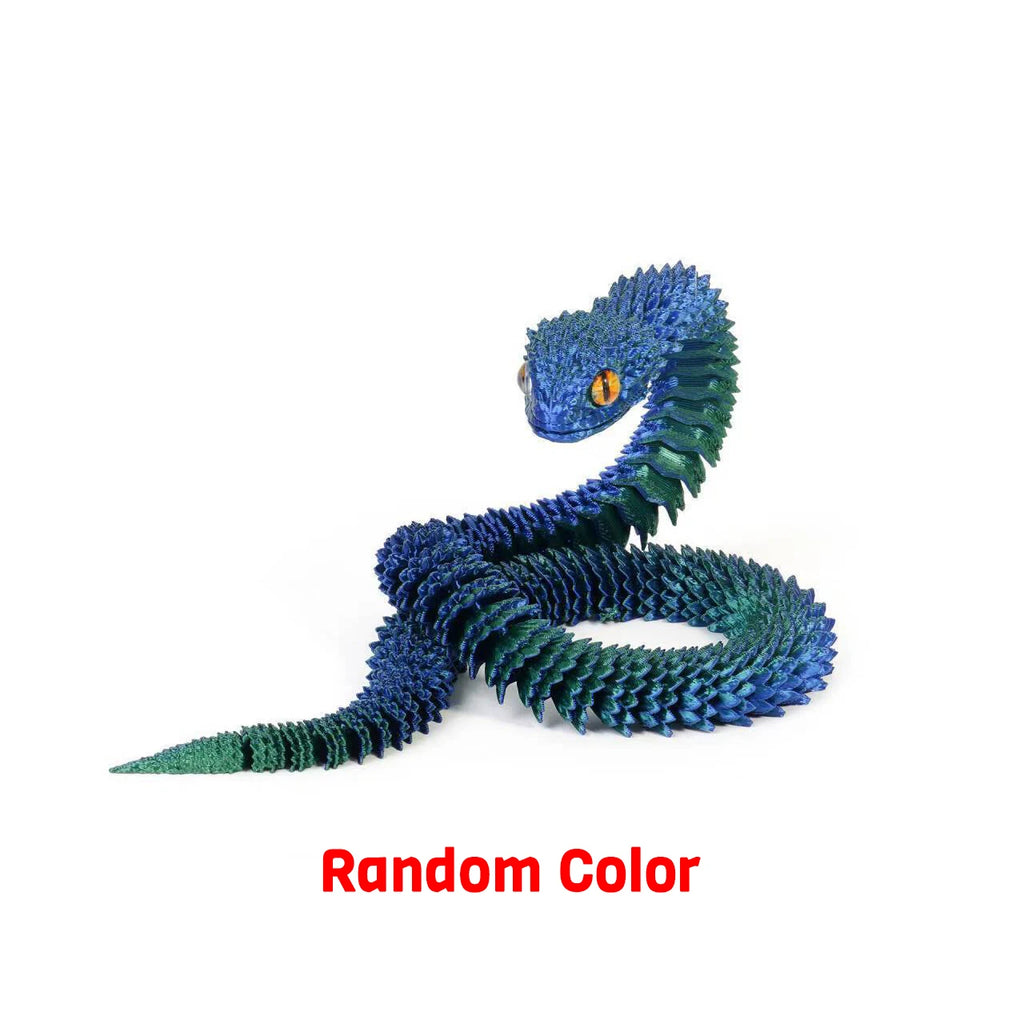 3D Printed Snake Movable Joint Fidget Toy Figurine