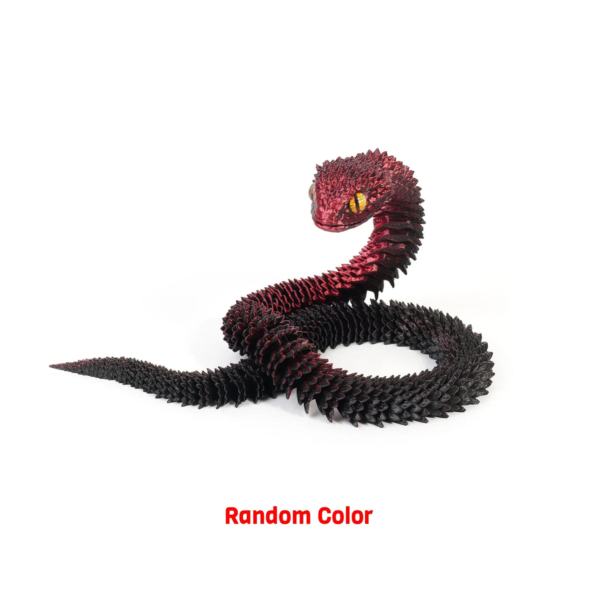 3D Printed Snake Movable Joint Fidget Toy Figurine
