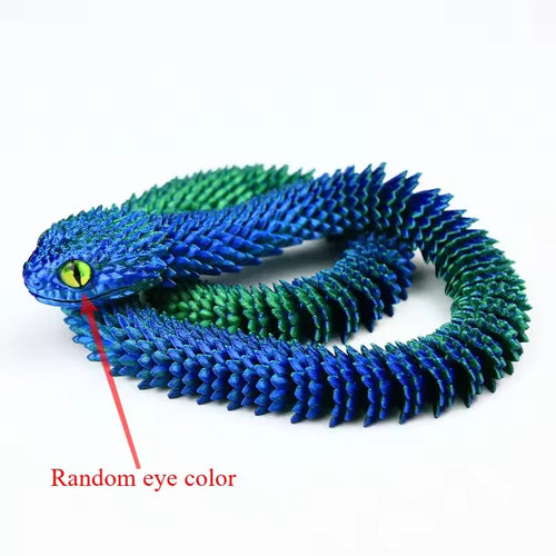 3D Printed Snake Movable Joint Fidget Toy Figurine