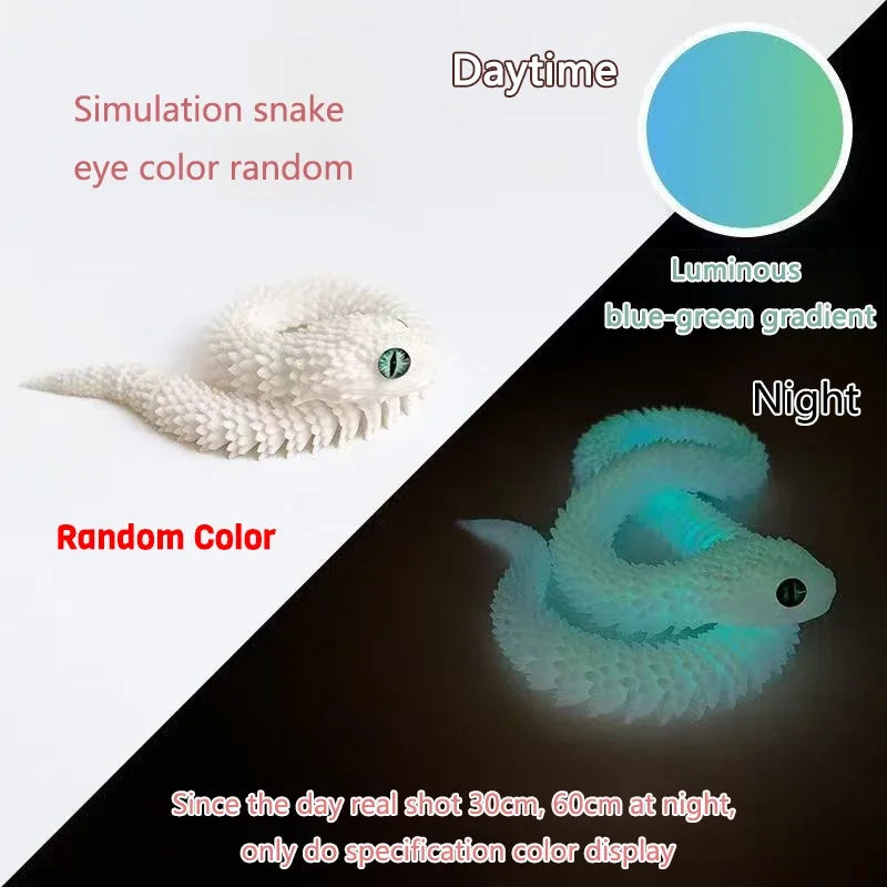 3D Printed Snake Movable Joint Fidget Toy Figurine