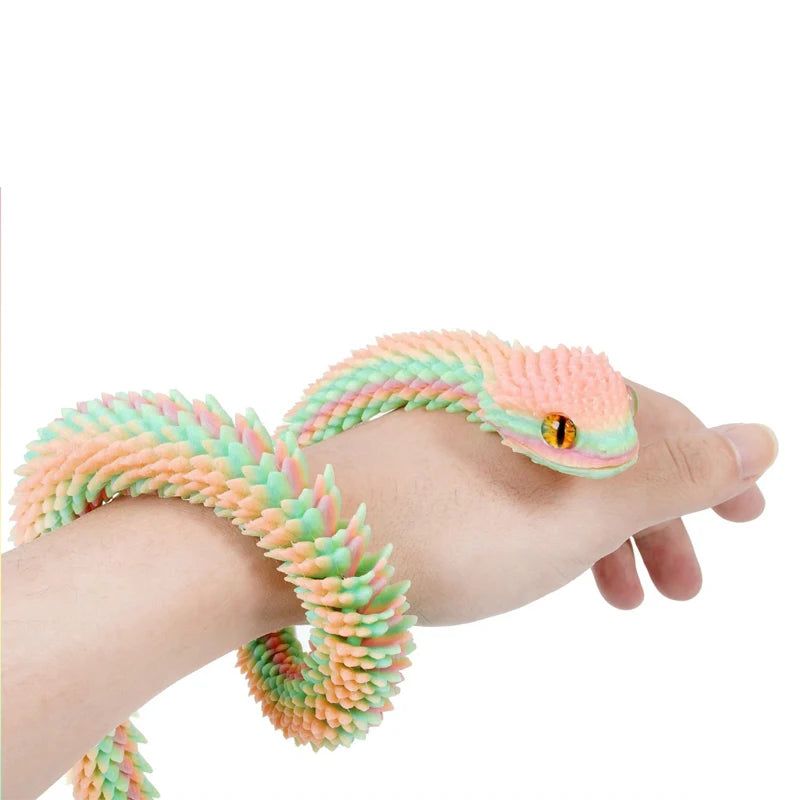 3D Printed Snake Movable Joint Fidget Toy Figurine