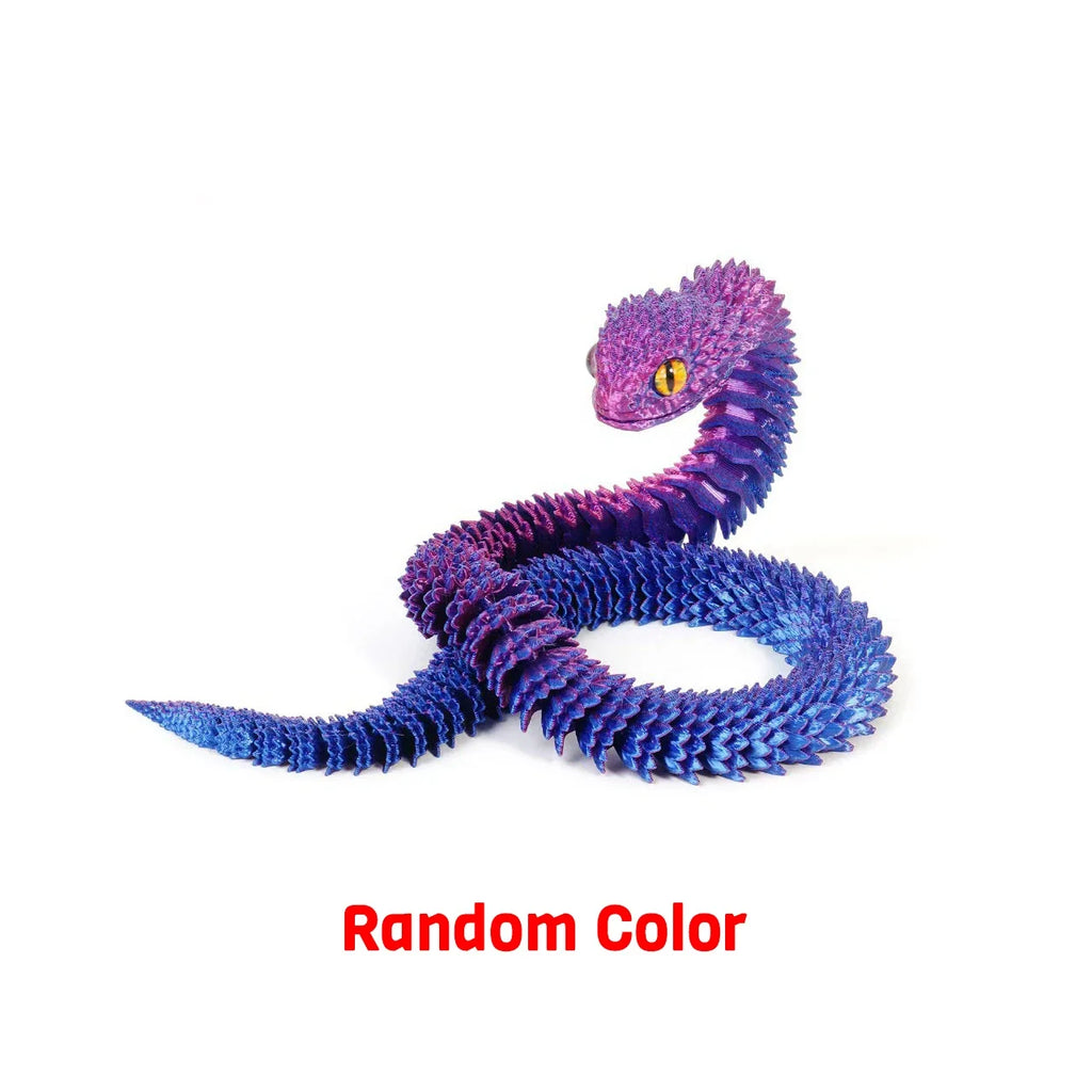 3D Printed Snake Movable Joint Fidget Toy Figurine